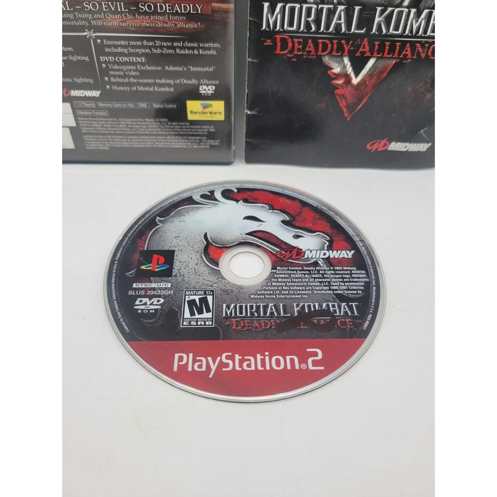 Mortal Kombat: Deadly Alliance (Sony Playstation 2, 2002) COMPLETE IN BOX CIB